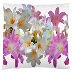 Lilies Belladonna Easter Lilies Large Flano Cushion Case (two Sides) by Simbadda