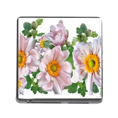 Flowers Anemone Arrangement Cut Out Memory Card Reader (Square 5 Slot)