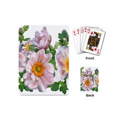 Flowers Anemone Arrangement Cut Out Playing Cards Single Design (mini) by Simbadda