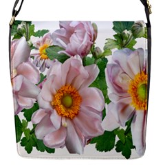 Flowers Anemone Arrangement Cut Out Flap Closure Messenger Bag (S)