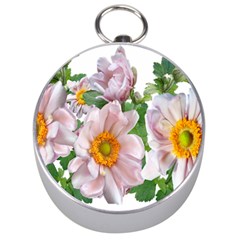 Flowers Anemone Arrangement Cut Out Silver Compasses by Simbadda