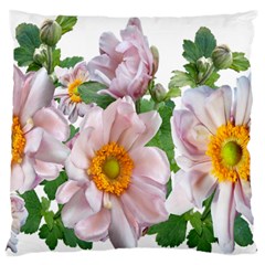 Flowers Anemone Arrangement Cut Out Standard Flano Cushion Case (two Sides) by Simbadda