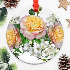 Flowers Arrangement Yellow Roses Ornament (round) by Simbadda