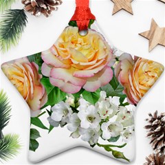 Flowers Arrangement Yellow Roses Star Ornament (two Sides) by Simbadda