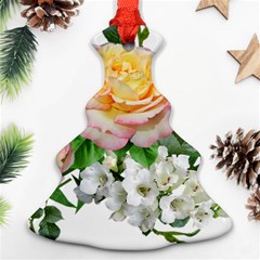 Flowers Arrangement Yellow Roses Christmas Tree Ornament (two Sides) by Simbadda