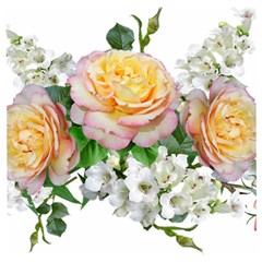 Flowers Arrangement Yellow Roses Wooden Puzzle Square by Simbadda