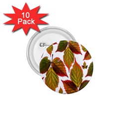 Leaves Autumn Fall Colorful 1 75  Buttons (10 Pack) by Simbadda