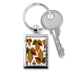 Leaves Autumn Fall Colorful Key Chain (rectangle) by Simbadda