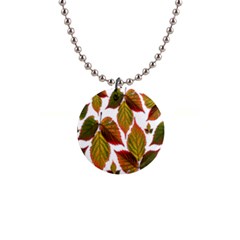 Leaves Autumn Fall Colorful 1  Button Necklace by Simbadda