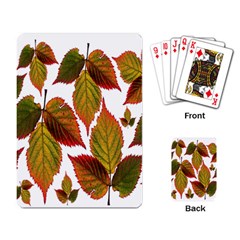 Leaves Autumn Fall Colorful Playing Cards Single Design (rectangle) by Simbadda