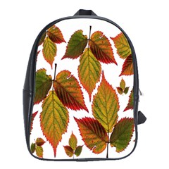 Leaves Autumn Fall Colorful School Bag (large) by Simbadda