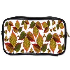 Leaves Autumn Fall Colorful Toiletries Bag (two Sides) by Simbadda