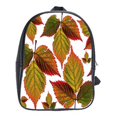 Leaves Autumn Fall Colorful School Bag (xl) by Simbadda