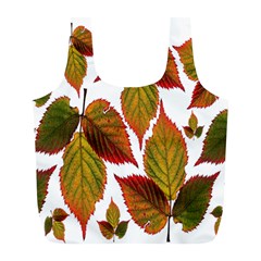 Leaves Autumn Fall Colorful Full Print Recycle Bag (l) by Simbadda