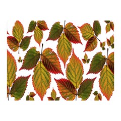 Leaves Autumn Fall Colorful Double Sided Flano Blanket (mini)  by Simbadda