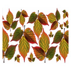 Leaves Autumn Fall Colorful Double Sided Flano Blanket (small)  by Simbadda