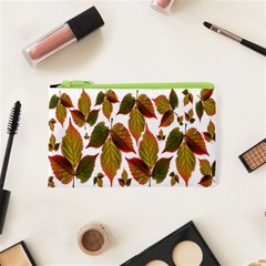 Leaves Autumn Fall Colorful Cosmetic Bag (xs) by Simbadda