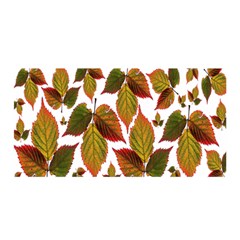 Leaves Autumn Fall Colorful Satin Wrap by Simbadda