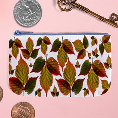 Leaves Autumn Fall Colorful Large Coin Purse by Simbadda