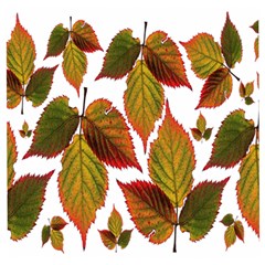 Leaves Autumn Fall Colorful Wooden Puzzle Square by Simbadda