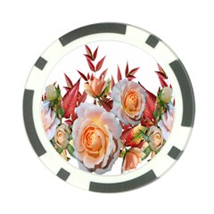 Roses Flowers Leaves Nandina Poker Chip Card Guard (10 Pack)