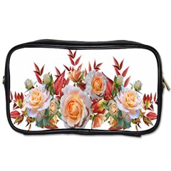 Roses Flowers Leaves Nandina Toiletries Bag (two Sides) by Simbadda