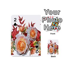 Roses Flowers Leaves Nandina Playing Cards 54 Designs (mini) by Simbadda