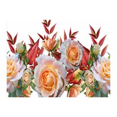 Roses Flowers Leaves Nandina Double Sided Flano Blanket (mini)  by Simbadda