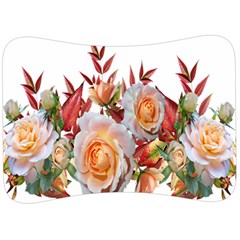 Roses Flowers Leaves Nandina Velour Seat Head Rest Cushion by Simbadda