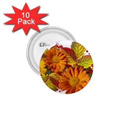 Flowers Arrangement Autumn Daisies 1 75  Buttons (10 Pack) by Simbadda