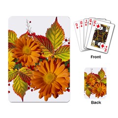 Flowers Arrangement Autumn Daisies Playing Cards Single Design (rectangle) by Simbadda