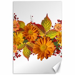 Flowers Arrangement Autumn Daisies Canvas 24  X 36  by Simbadda