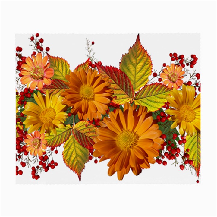 Flowers Arrangement Autumn Daisies Small Glasses Cloth (2 Sides)