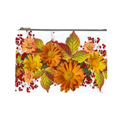 Flowers Arrangement Autumn Daisies Cosmetic Bag (large) by Simbadda