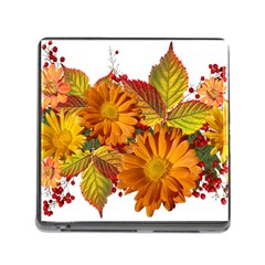 Flowers Arrangement Autumn Daisies Memory Card Reader (square 5 Slot) by Simbadda