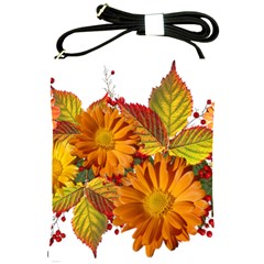 Flowers Arrangement Autumn Daisies Shoulder Sling Bag by Simbadda