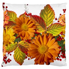 Flowers Arrangement Autumn Daisies Large Cushion Case (two Sides) by Simbadda