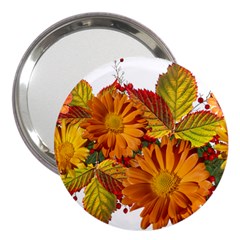 Flowers Arrangement Autumn Daisies 3  Handbag Mirrors by Simbadda