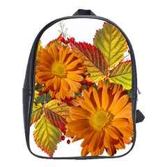 Flowers Arrangement Autumn Daisies School Bag (xl) by Simbadda