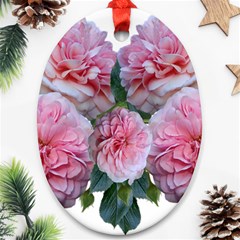 Roses Pink Flowers Arrangement Ornament (oval) by Simbadda