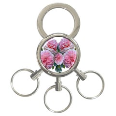 Roses Pink Flowers Arrangement 3-ring Key Chain by Simbadda