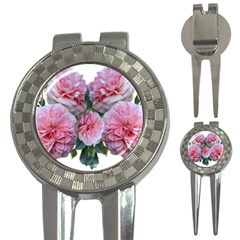 Roses Pink Flowers Arrangement 3-in-1 Golf Divots by Simbadda