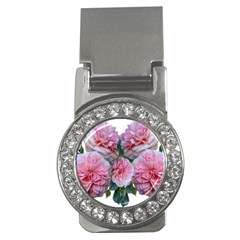 Roses Pink Flowers Arrangement Money Clips (cz) 