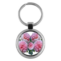 Roses Pink Flowers Arrangement Key Chain (round) by Simbadda