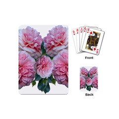 Roses Pink Flowers Arrangement Playing Cards Single Design (mini) by Simbadda