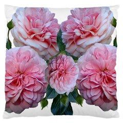 Roses Pink Flowers Arrangement Large Cushion Case (two Sides) by Simbadda