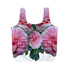 Roses Pink Flowers Arrangement Full Print Recycle Bag (m) by Simbadda