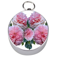 Roses Pink Flowers Arrangement Silver Compasses by Simbadda