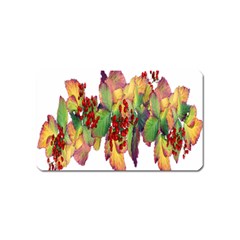 Leaves Autumn Berries Garden Magnet (name Card) by Simbadda