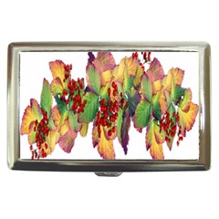 Leaves Autumn Berries Garden Cigarette Money Case by Simbadda